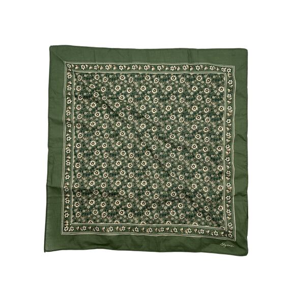 Sézane 'Floral' Green Cotton Scarf Size OS - Picture 4 of 6
